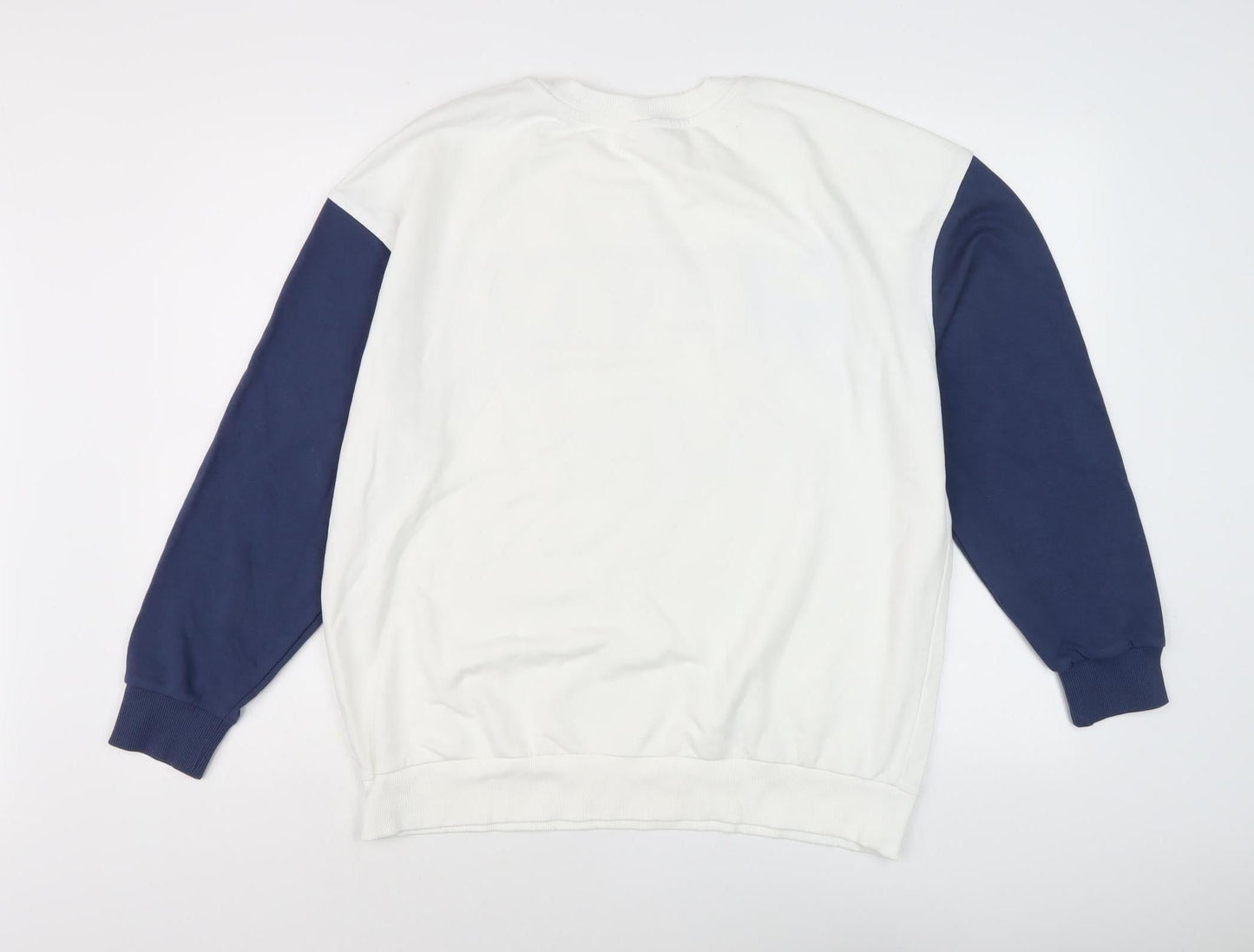 George Women's White Stitch Sweatshirt Size L
