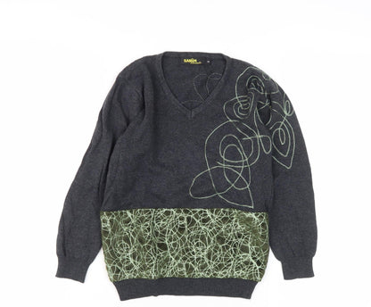 BANIM Girls Black Pullover Sweatshirt 8 Years with Embroidery