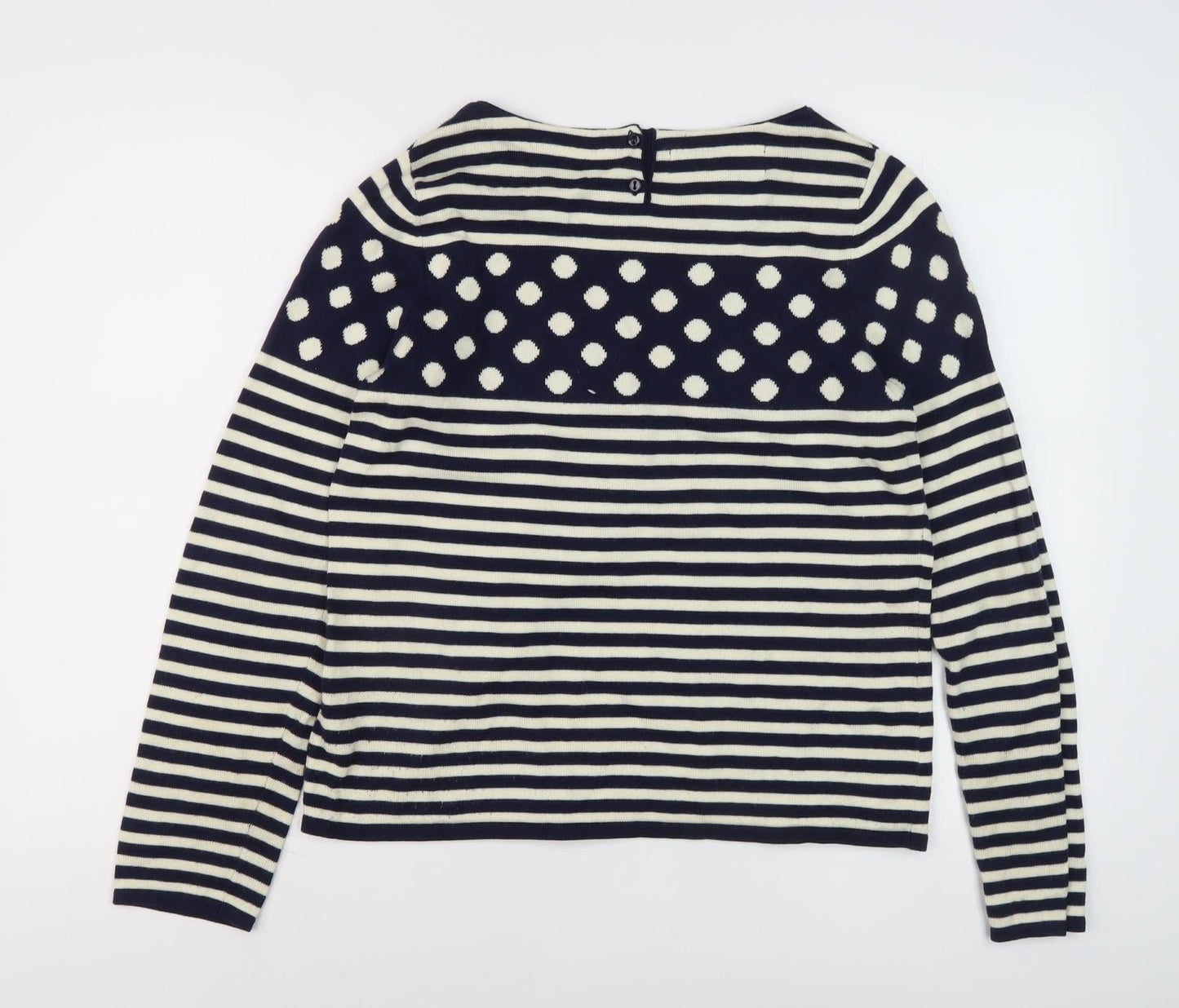 Sparrow Women's Black Striped Pullover Jumper M