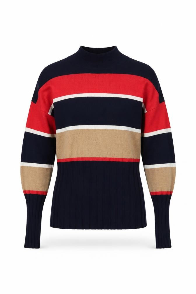 Marks and Spencer Women's Multicoloured Striped Pullover Jumper Size 12