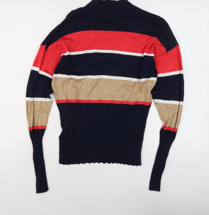 Marks and Spencer Women's Multicoloured Striped Pullover Jumper Size 12
