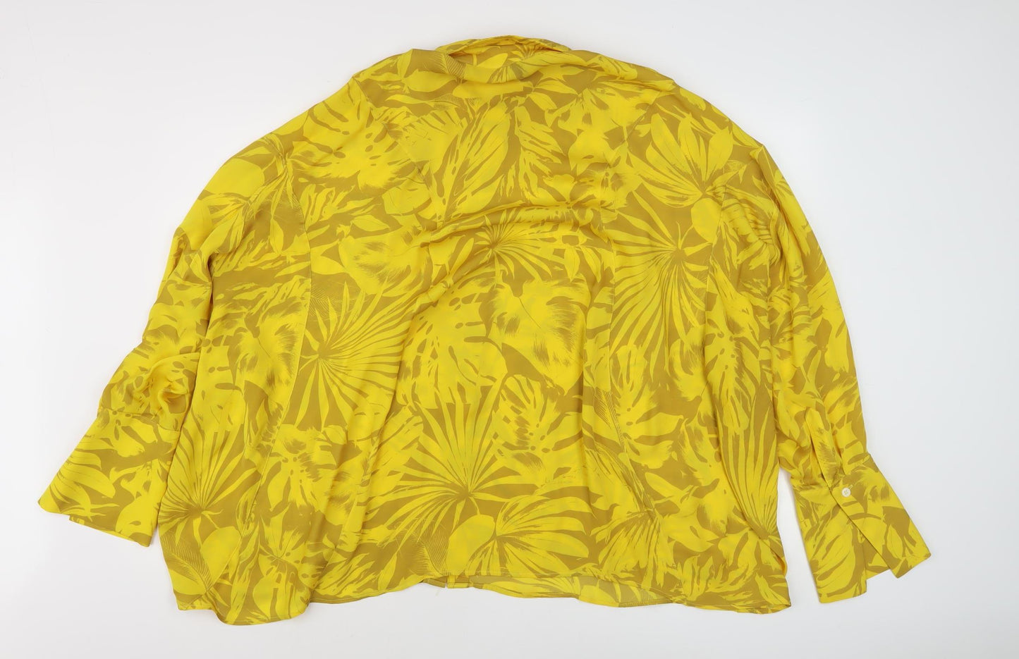 Womens UK Size 18 Topshop Yellow Basic Blouse