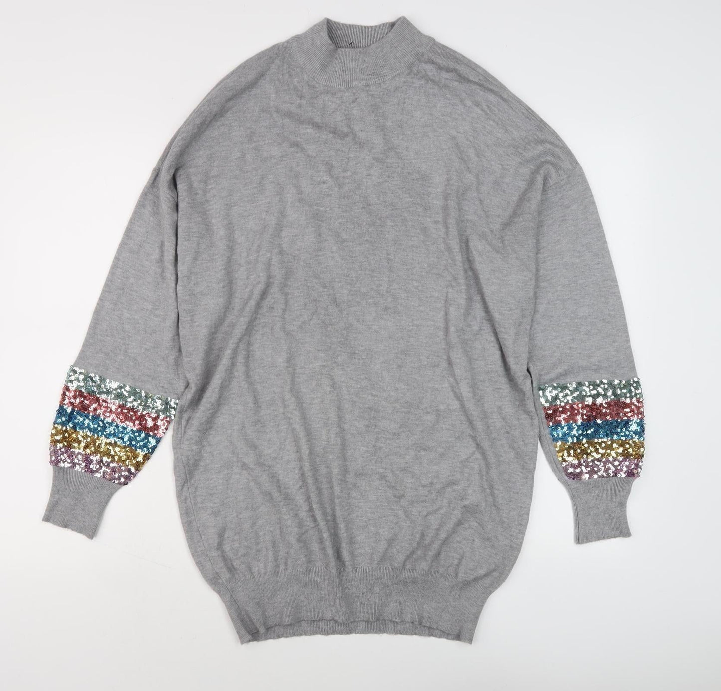 Womens UK Size 14 M&Co Grey Pullover Jumper