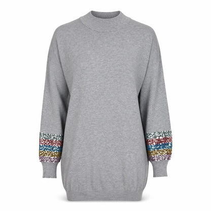 Womens UK Size 14 M&Co Grey Pullover Jumper