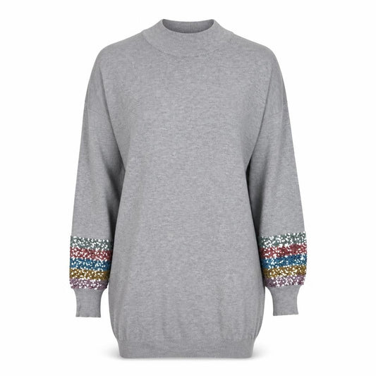 Womens UK Size 14 M&Co Grey Pullover Jumper