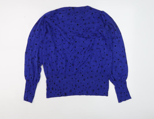 Womens UK Size M Marks and Spencer Blue Pullover Jumper