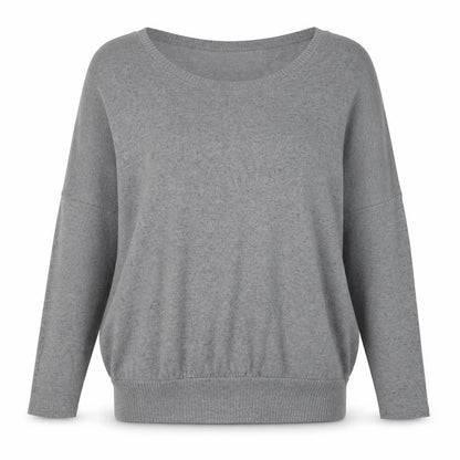 Eberjey Women's Grey Relaxed Knit Pullover Jumper S