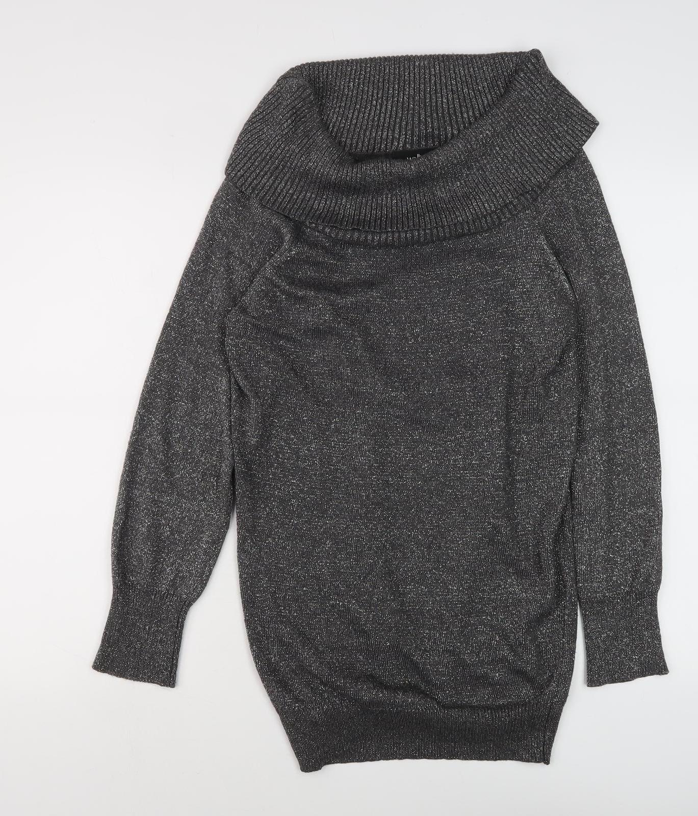 Womens UK Size M Wallis Grey Pullover Jumper