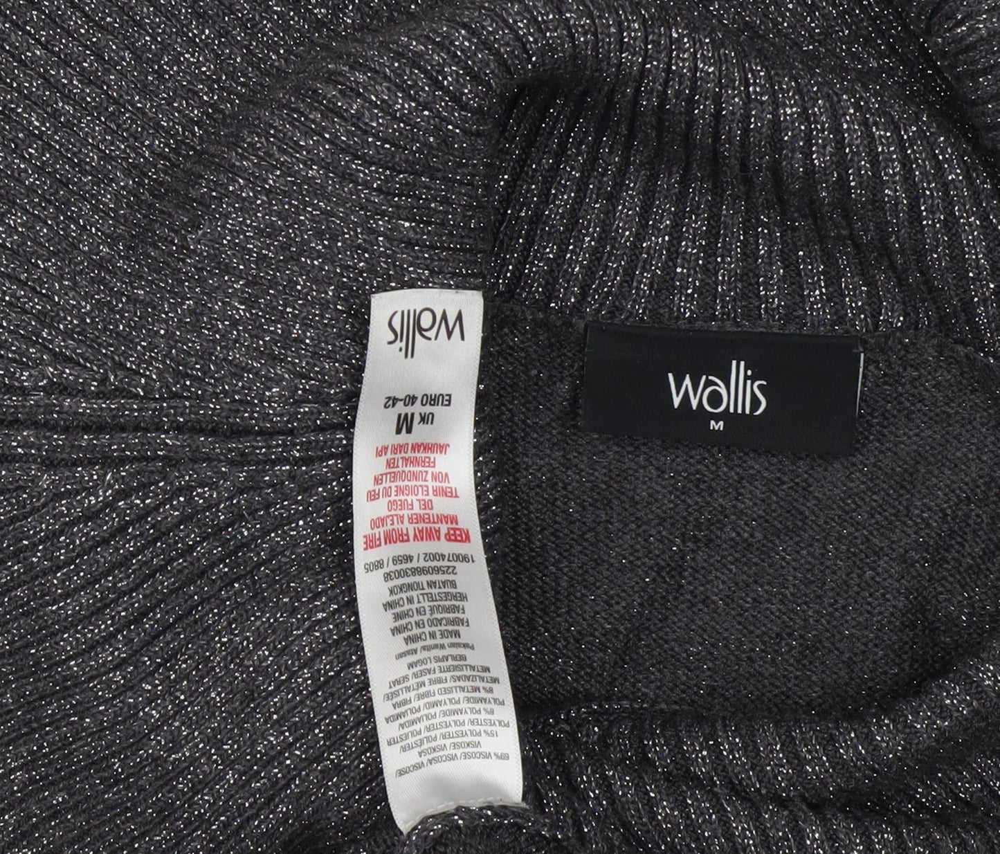 Womens UK Size M Wallis Grey Pullover Jumper