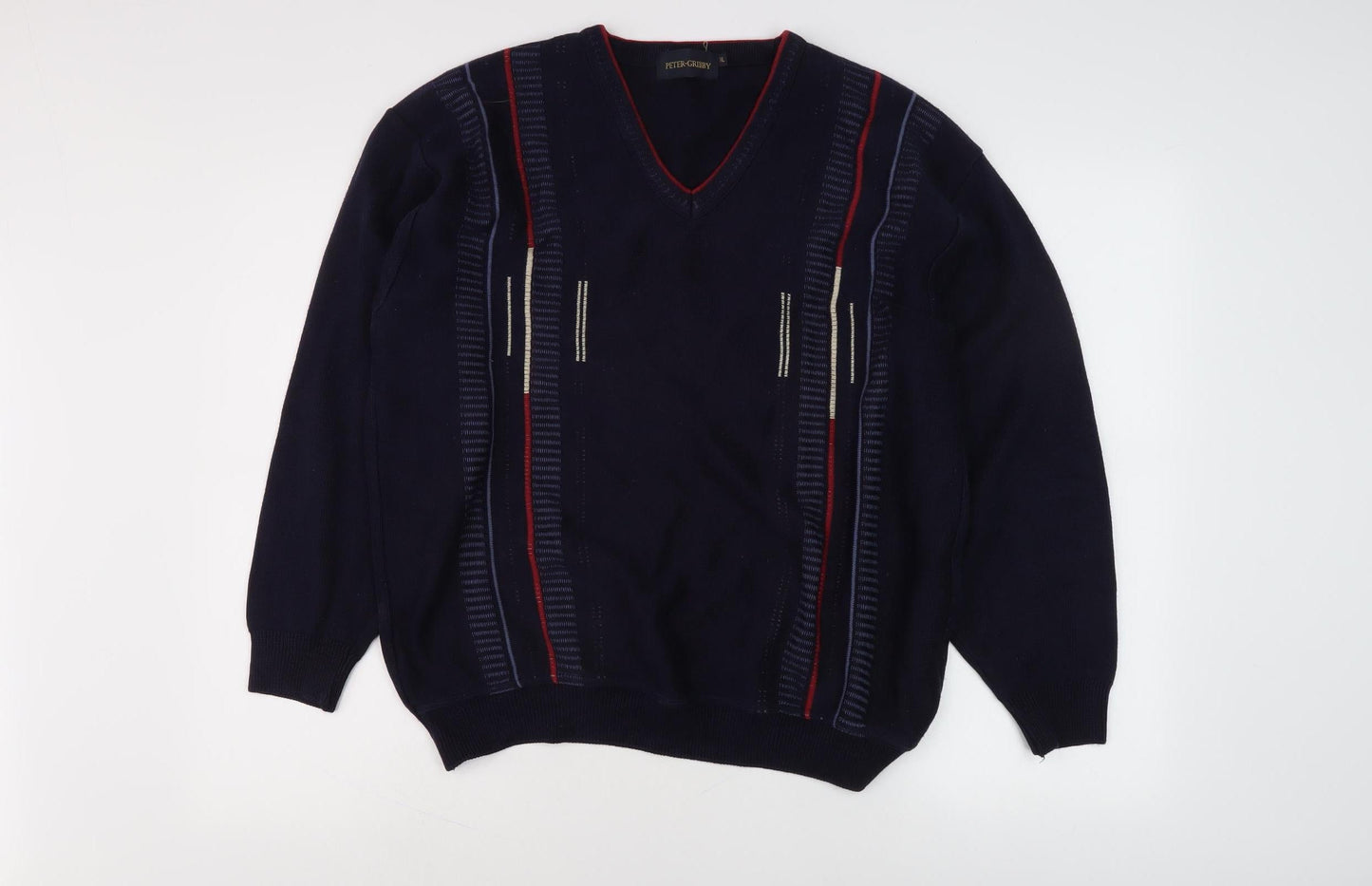 Peter Gribby Men's XL Blue Pullover Jumper