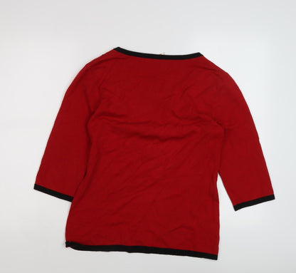 Womens UK Size M Anna Rose Red Pullover Jumper