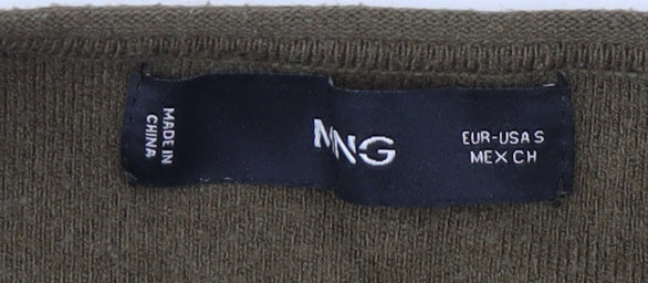 Womens UK Size 8 MNG Green Pullover Jumper