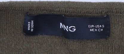 Womens UK Size 8 MNG Green Pullover Jumper