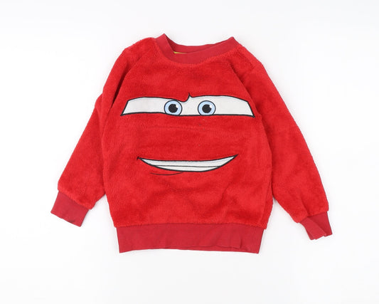 Boys Red Cars Fleece Pyjama Top, Size 2-3 Years, Cosy Sleepwear