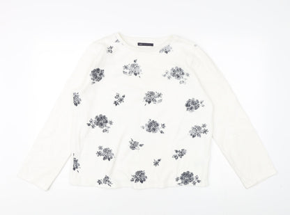 Womens UK Size 10 Marks and Spencer Ivory Pullover Jumper
