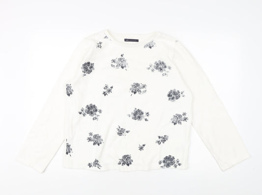 Womens UK Size 10 Marks and Spencer Ivory Pullover Jumper