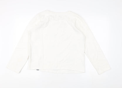 Womens UK Size 10 Marks and Spencer Ivory Pullover Jumper