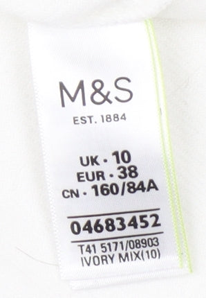 Womens UK Size 10 Marks and Spencer Ivory Pullover Jumper