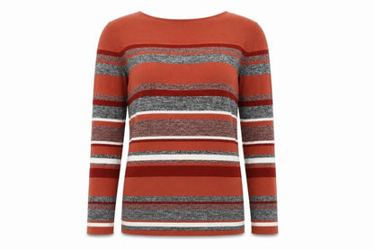 ISLE Women's Multicoloured Striped Pullover Jumper S