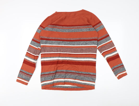 ISLE Women's Multicoloured Striped Pullover Jumper S