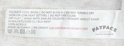 Fat Face Women's Blue Jumper, Size 8, Long Sleeve