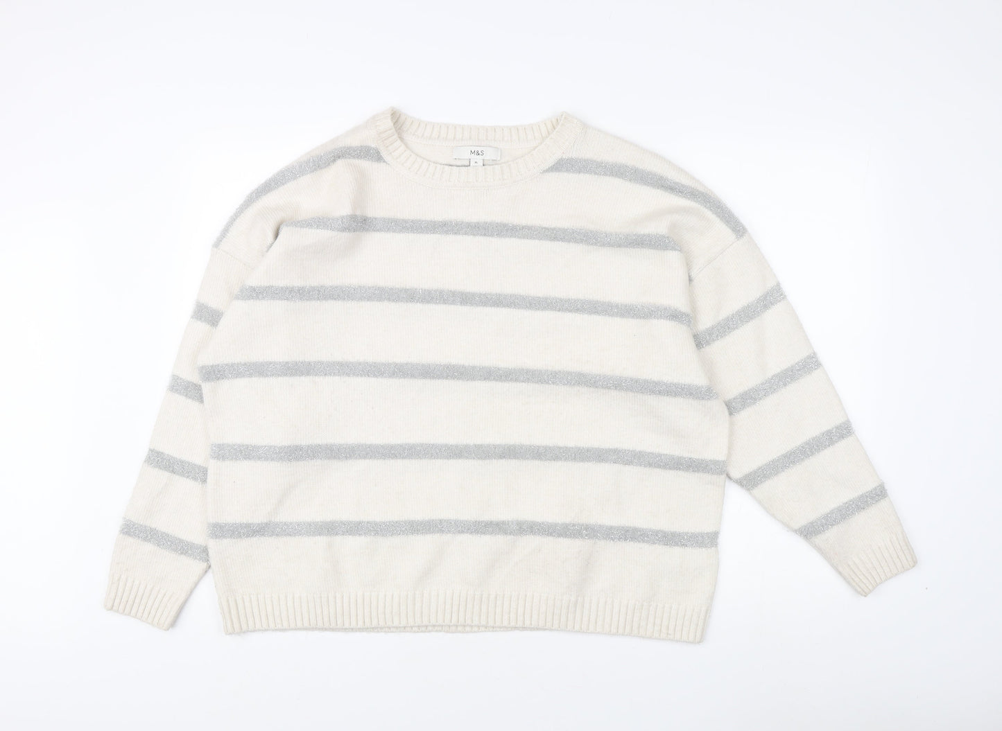 Womens UK Size XL Marks and Spencer Ivory Pullover Jumper