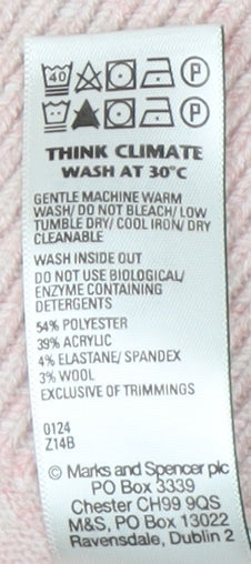 Womens UK Size S Marks and Spencer Pink Pullover Jumper
