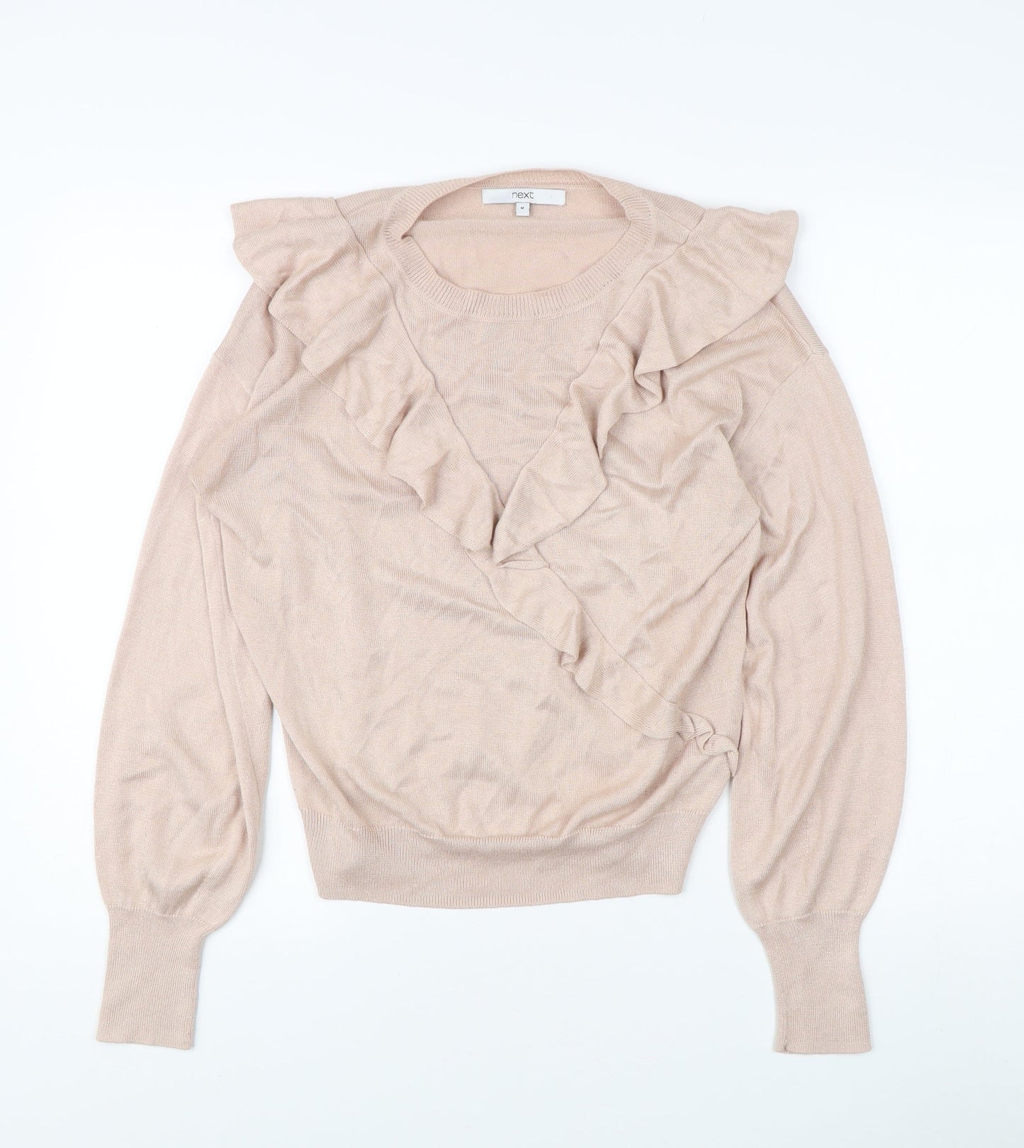 Womens UK Size M NEXT Beige Pullover Jumper