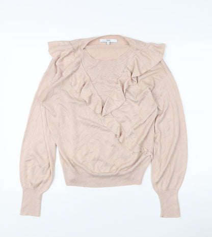 Womens UK Size M NEXT Beige Pullover Jumper