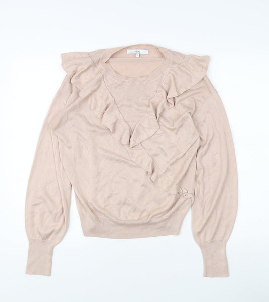Womens UK Size M NEXT Beige Pullover Jumper
