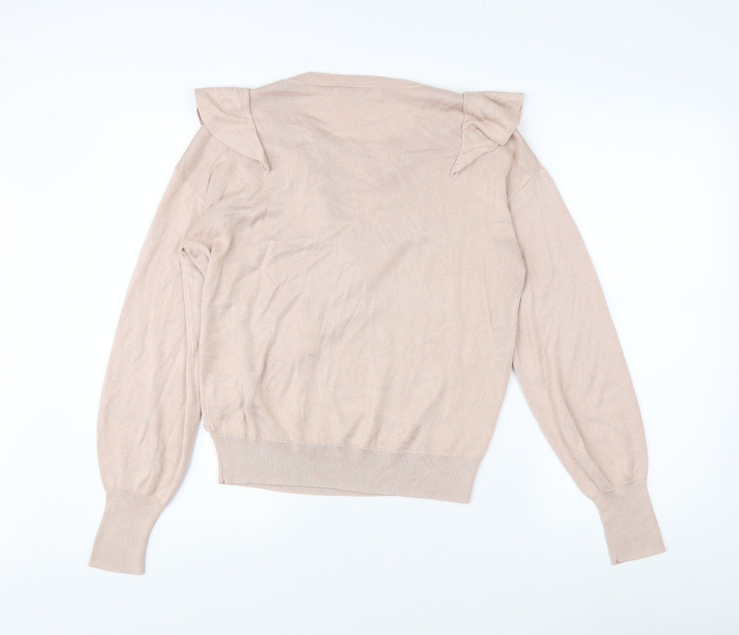 Womens UK Size M NEXT Beige Pullover Jumper