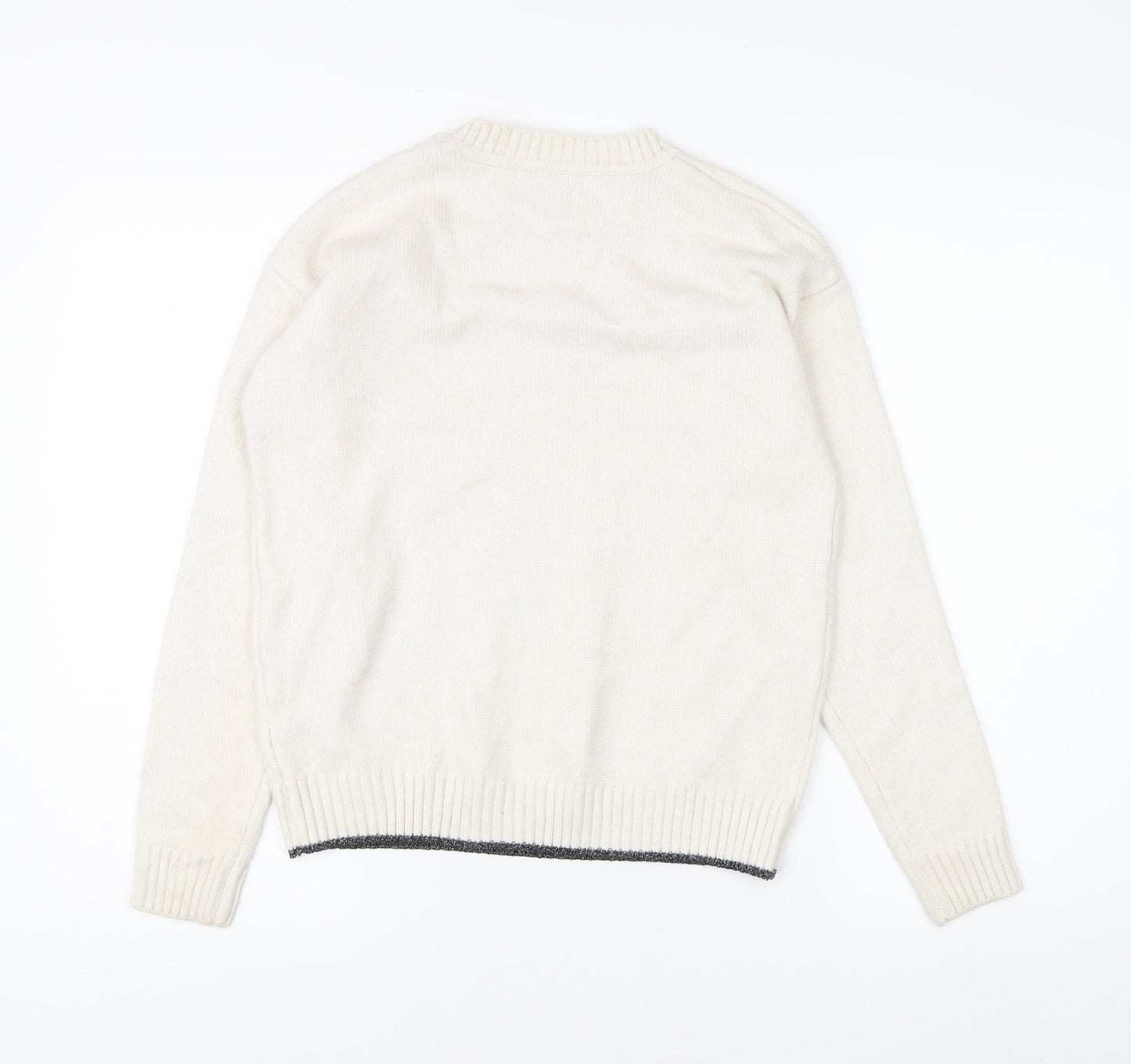 Womens UK Size XS Marks and Spencer Ivory Pullover Jumper
