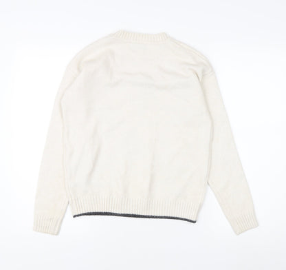 Womens UK Size XS Marks and Spencer Ivory Pullover Jumper