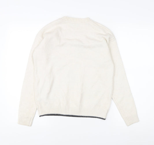 Womens UK Size XS Marks and Spencer Ivory Pullover Jumper