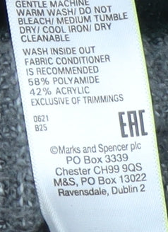 Marks and Spencer Green Striped Pullover Jumper S