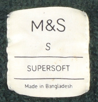 Marks and Spencer Green Striped Pullover Jumper S