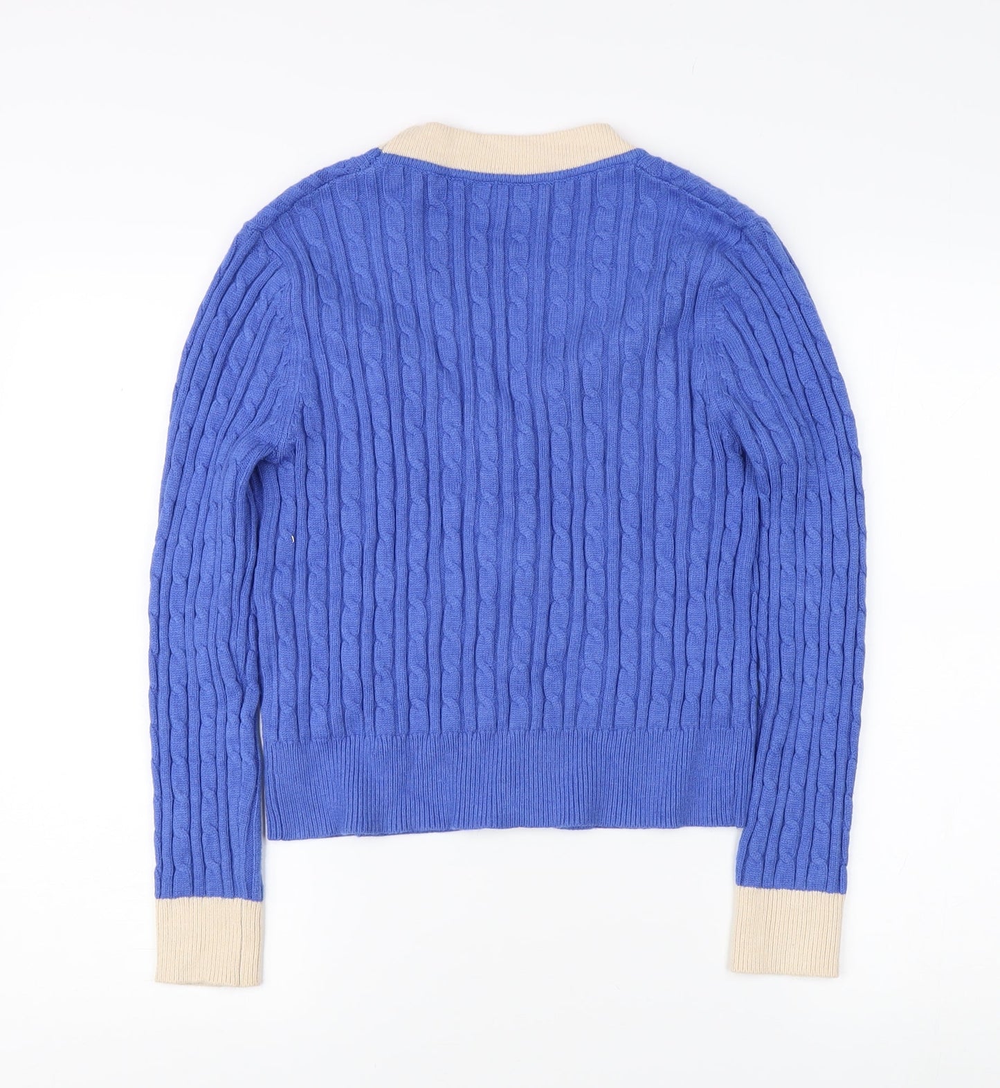 TIRAMISU Women's Blue Cable-Knit Cardigan S/M