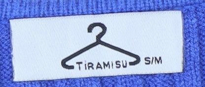 TIRAMISU Women's Blue Cable-Knit Cardigan S/M