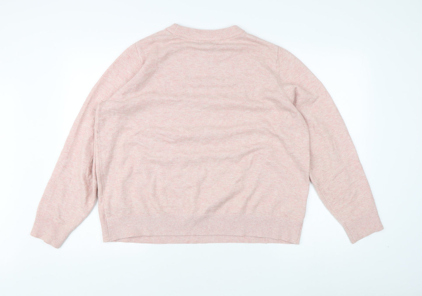 Womens UK Size L Marks and Spencer Pink Pullover Jumper