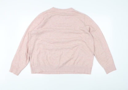 Womens UK Size L Marks and Spencer Pink Pullover Jumper