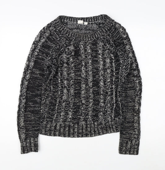GAP Women's Black Cable-Knit Pullover Jumper XS