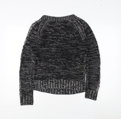 GAP Women's Black Cable-Knit Pullover Jumper XS