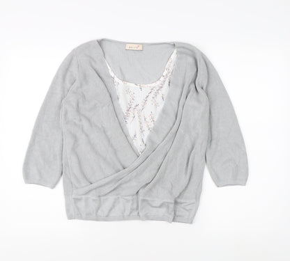 Marks and Spencer Women’s Grey Wrap Jumper Size 12