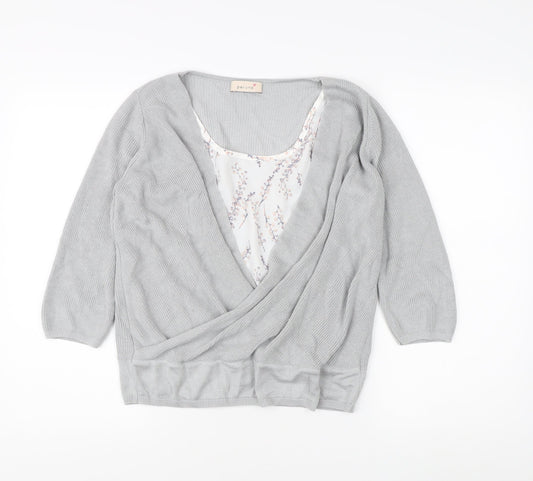 Marks and Spencer Women’s Grey Wrap Jumper Size 12