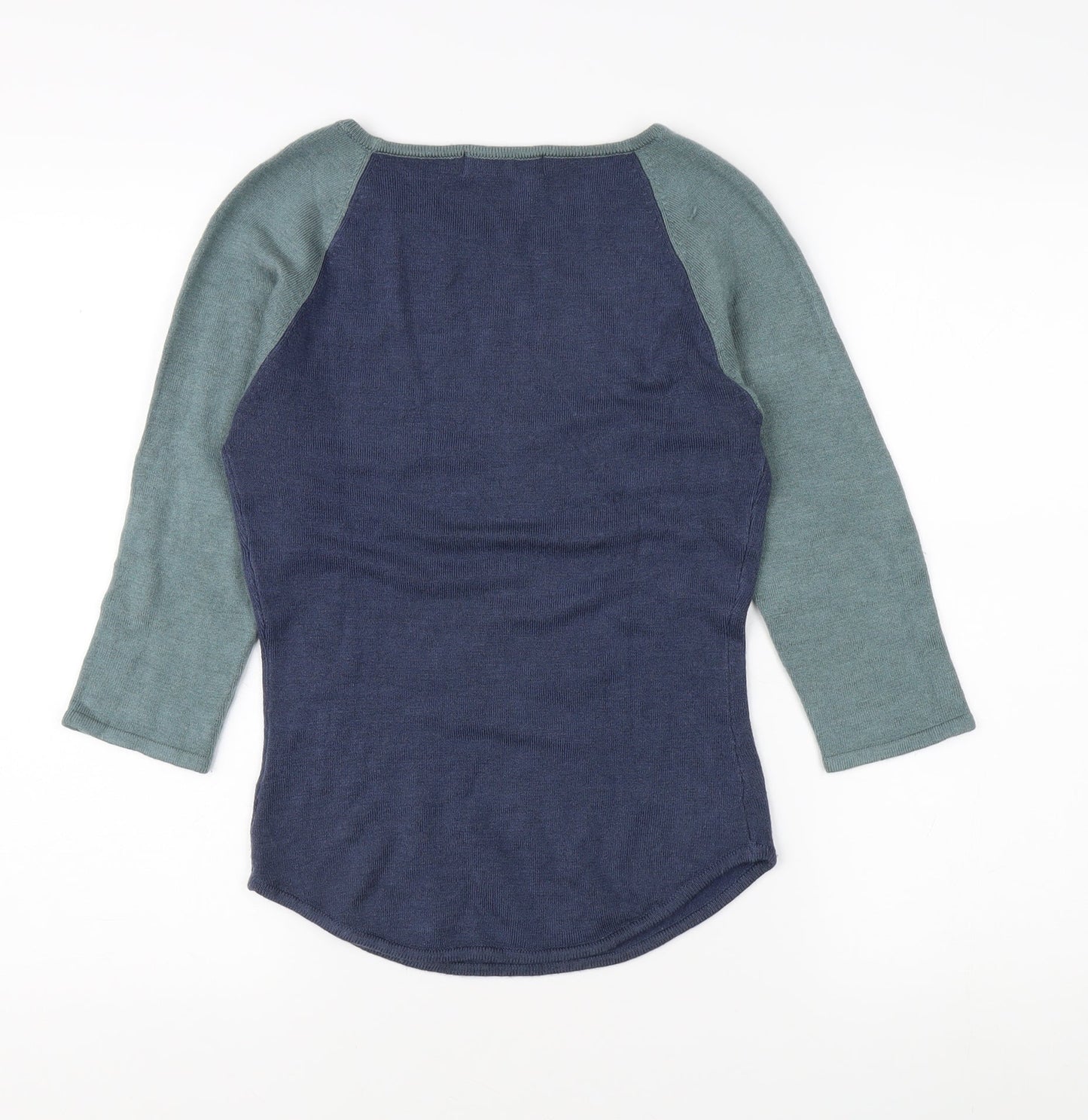 Vedo Verde Women's Blue Green Boat Neck Jumper S/M