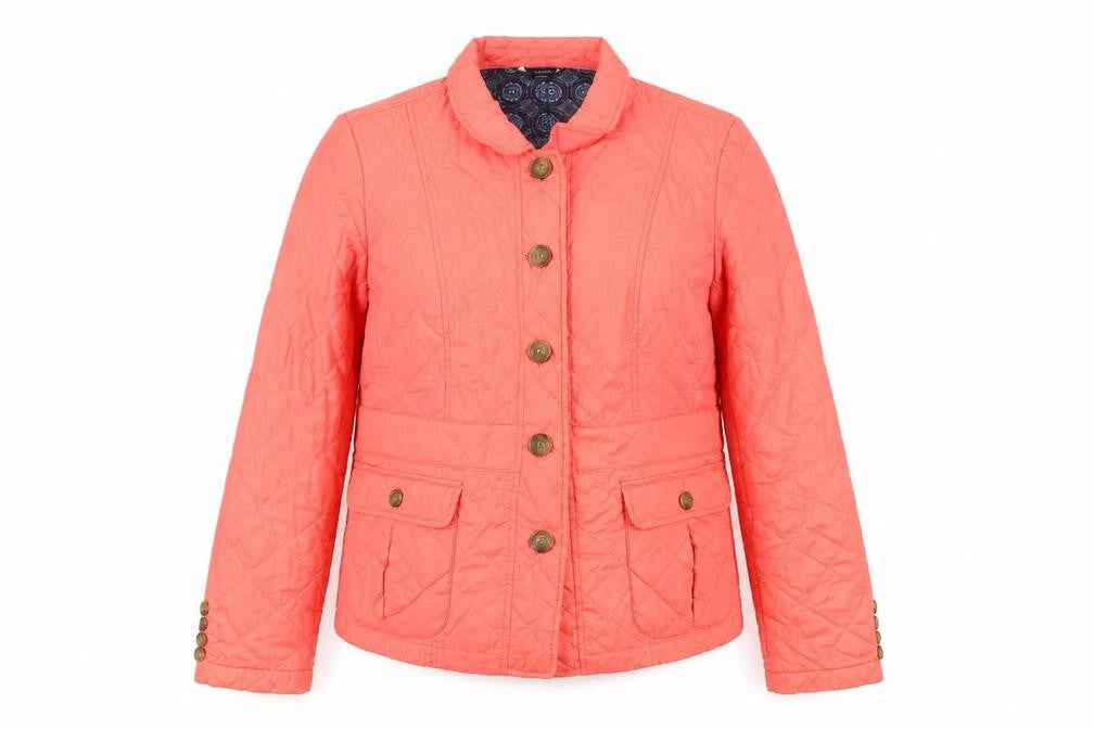 Womens UK Size L Lands' End Pink Quilted Coat