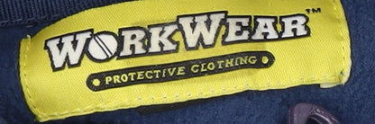 WorkWear Men's Blue Fleece Jacket - Medium