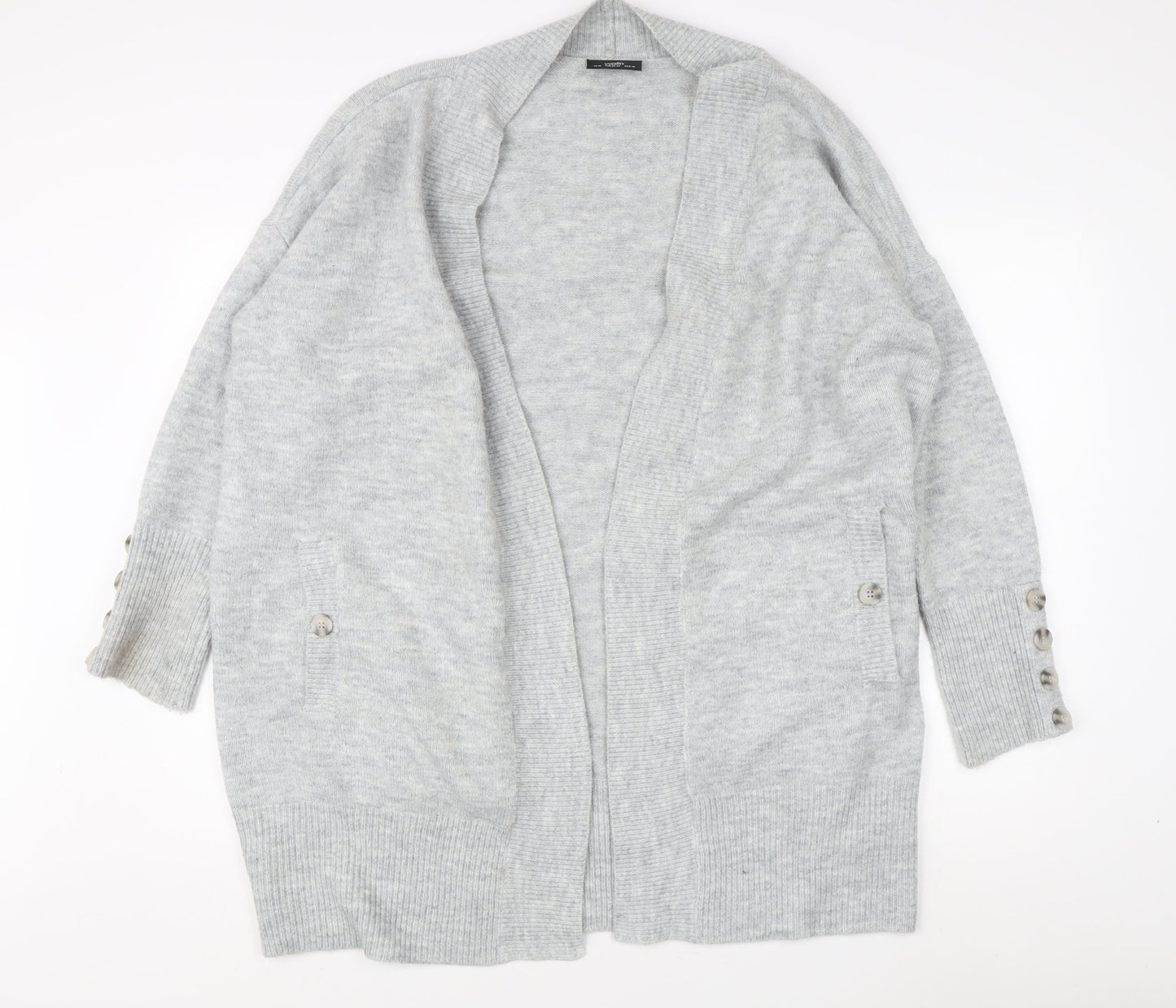 Womens UK Size M Wallis Grey Cardigan Jumper