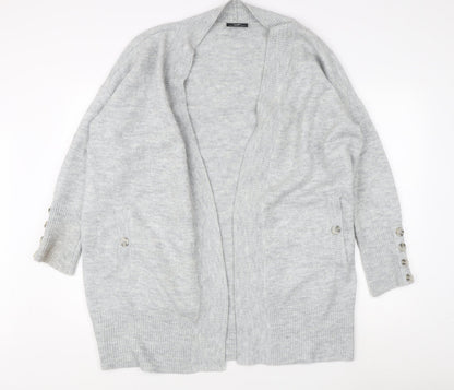 Womens UK Size M Wallis Grey Cardigan Jumper