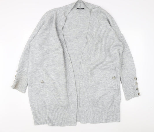 Womens UK Size M Wallis Grey Cardigan Jumper